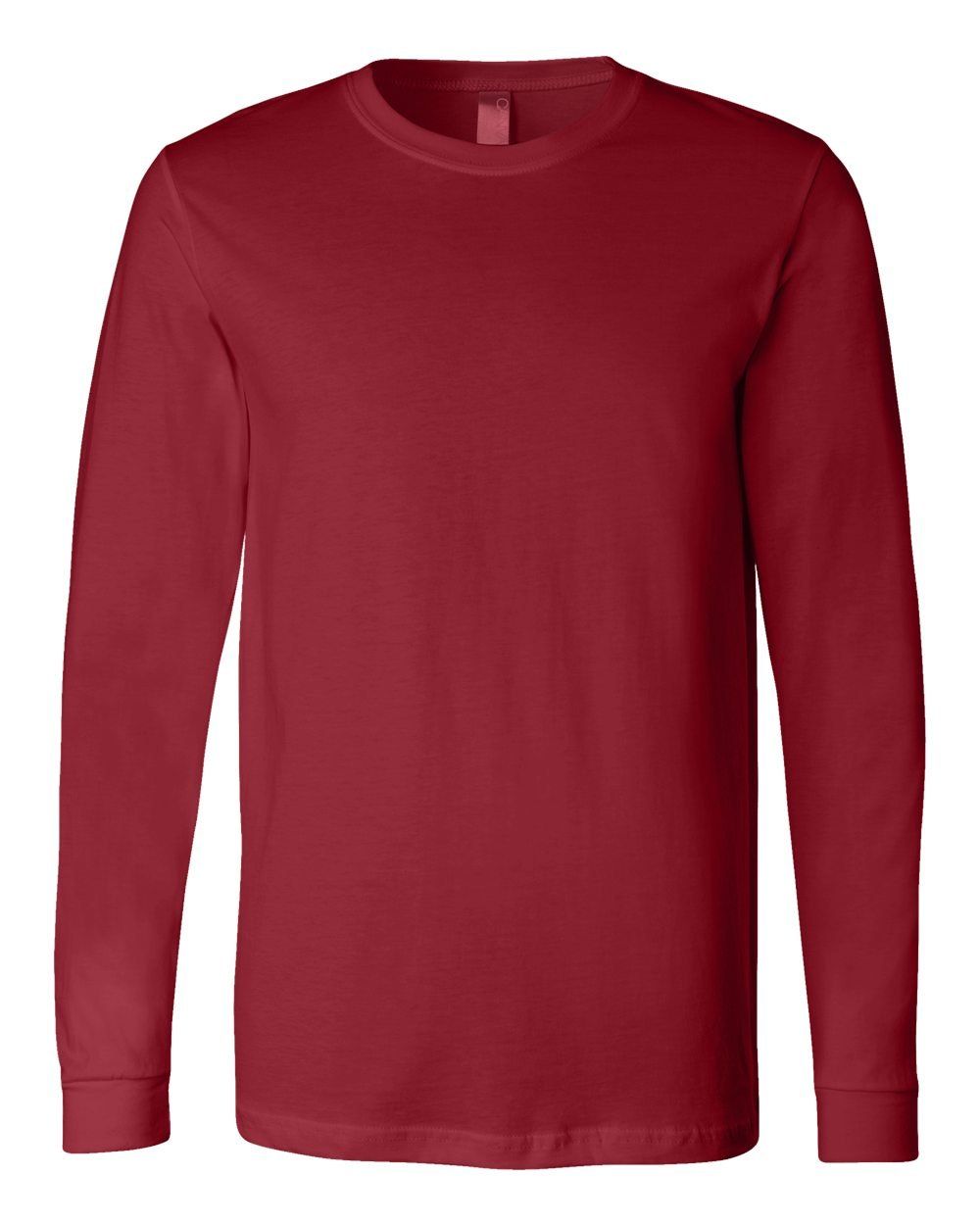 Bella and Canvas Jersey Long Sleeve T Shirt in Cardinal