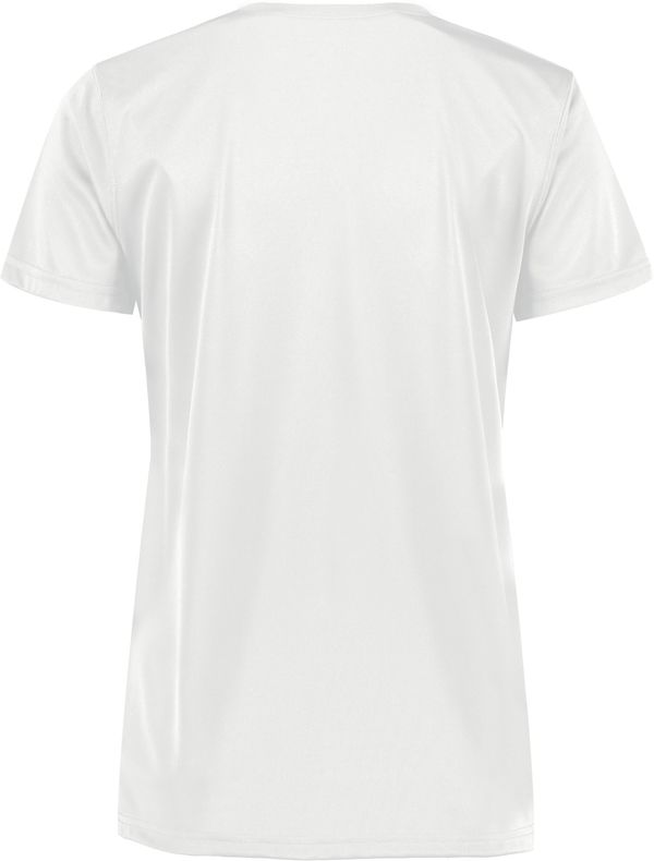 Am image of a Custom Augusta Ladies Nexgen Wicking Tee in White!