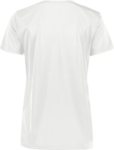 Am image of a Custom Augusta Ladies Nexgen Wicking Tee in White!