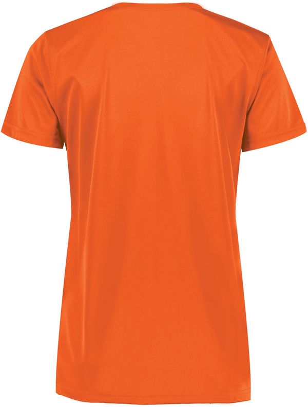 Am image of a Custom Augusta Ladies Nexgen Wicking Tee in Orange!