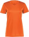 Am image of a Custom Augusta Ladies Nexgen Wicking Tee in Orange!