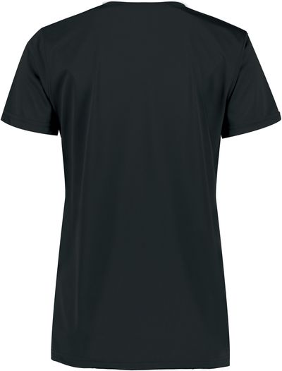 Am image of a Custom Augusta Ladies Nexgen Wicking Tee in Black!
