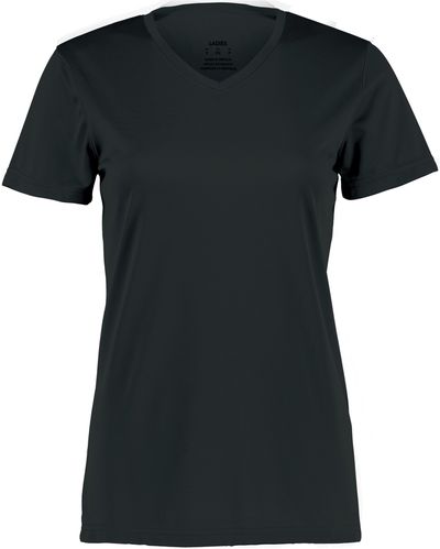Am image of a Custom Augusta Ladies Nexgen Wicking Tee in Black!