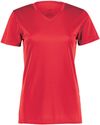 Am image of a Custom Augusta Ladies Nexgen Wicking Tee in Scarlet!