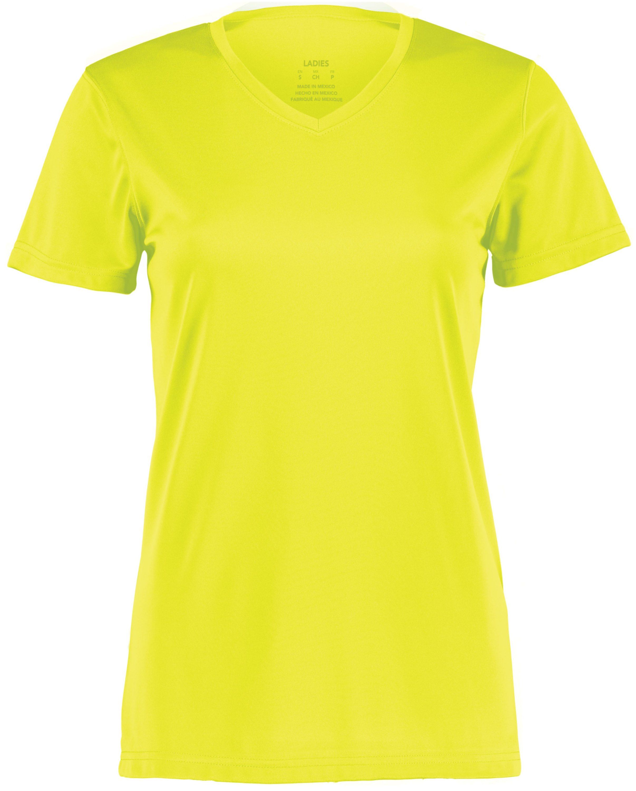 Augusta Ladies Nexgen Wicking Tee in Safety Yellow