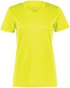 Am image of a Custom Augusta Ladies Nexgen Wicking Tee in Safety Yellow!