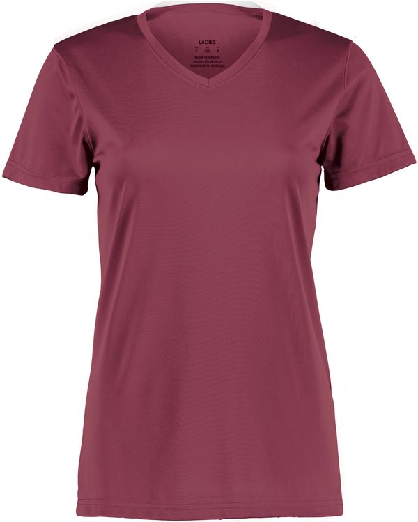 Am image of a Custom Augusta Ladies Nexgen Wicking Tee in Maroon!