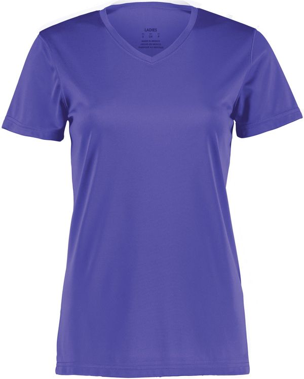 Am image of a Custom Augusta Ladies Nexgen Wicking Tee in Purple!
