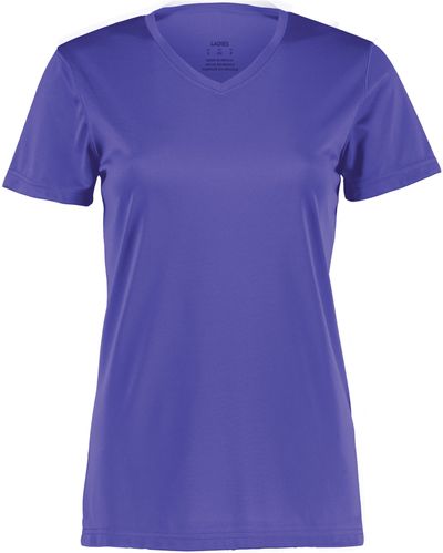 Am image of a Custom Augusta Ladies Nexgen Wicking Tee in Purple!