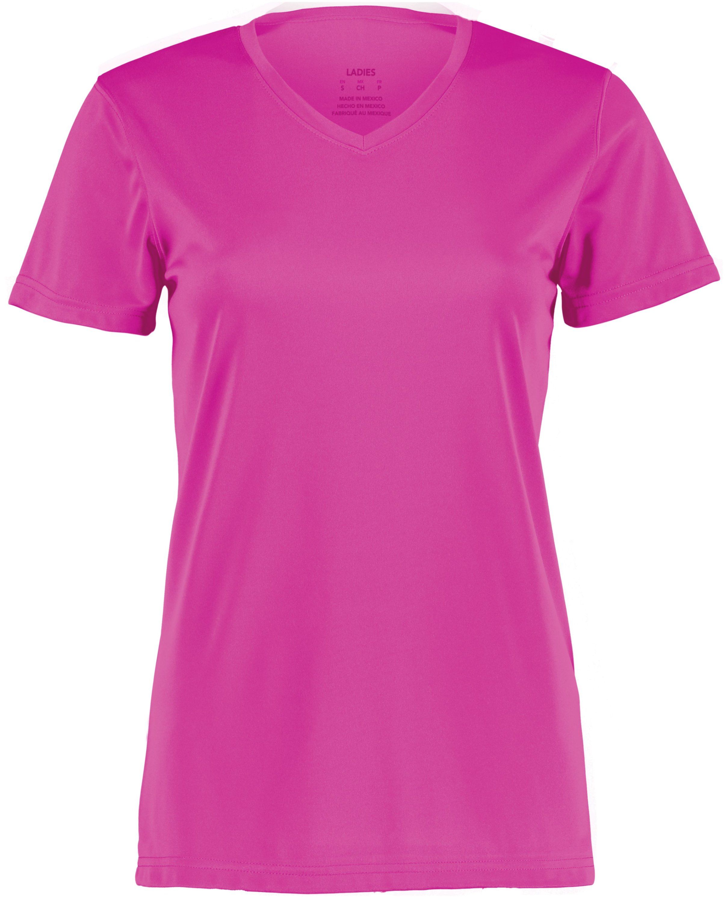 Augusta Ladies Nexgen Wicking Tee in Power Pink