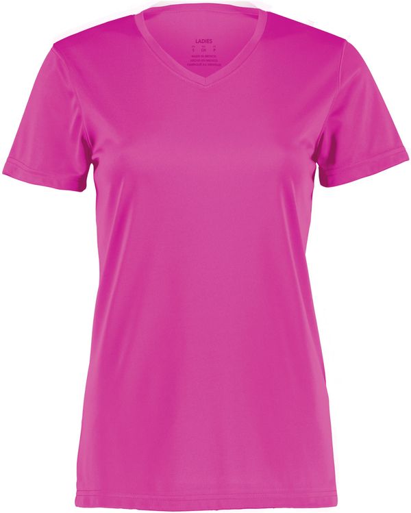 Am image of a Custom Augusta Ladies Nexgen Wicking Tee in Power Pink!