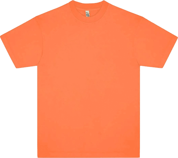 Am image of a Custom LA Apparel Neon Crew Neck 6.5oz in Neon Orange!