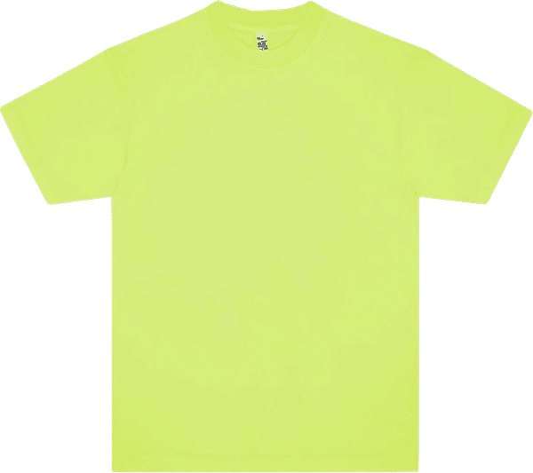 Am image of a Custom LA Apparel Neon Crew Neck 6.5oz in Neon Yellow!