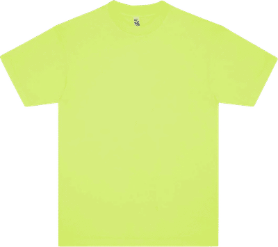 Am image of a Custom LA Apparel Neon Crew Neck 6.5oz in Neon Yellow!