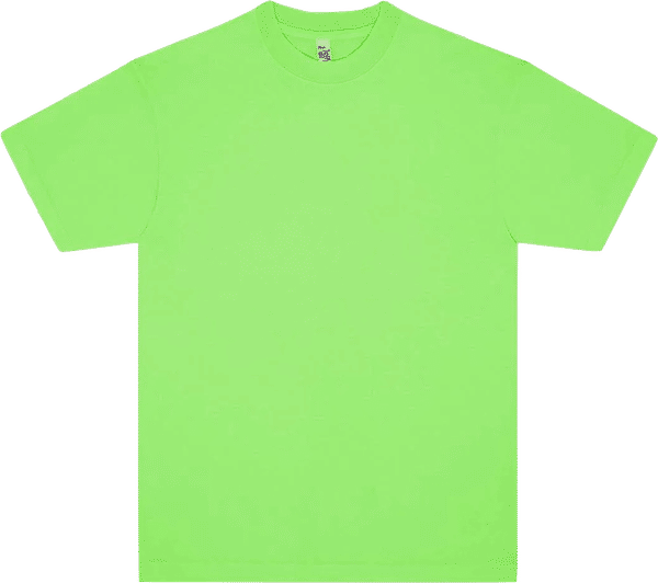 Am image of a Custom LA Apparel Neon Crew Neck 6.5oz in Neon Green!