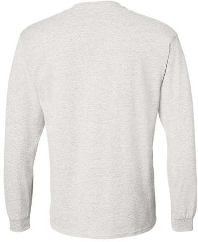Am image of a Custom Gildan DryBlend Fifty Fifty Long Sleeve T Shirt in Ash!