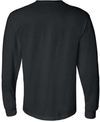 Am image of a Custom Gildan DryBlend Fifty Fifty Long Sleeve T Shirt in Black!