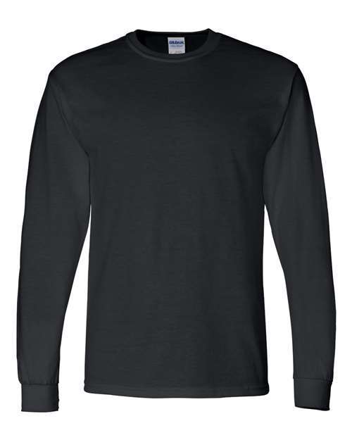 Gildan DryBlend Fifty Fifty Long Sleeve T Shirt in Black