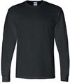Am image of a Custom Gildan DryBlend Fifty Fifty Long Sleeve T Shirt in Black!