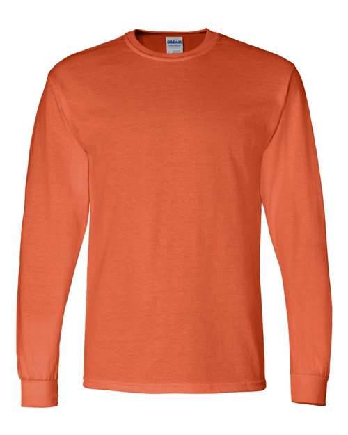 Gildan DryBlend Fifty Fifty Long Sleeve T Shirt in Orange