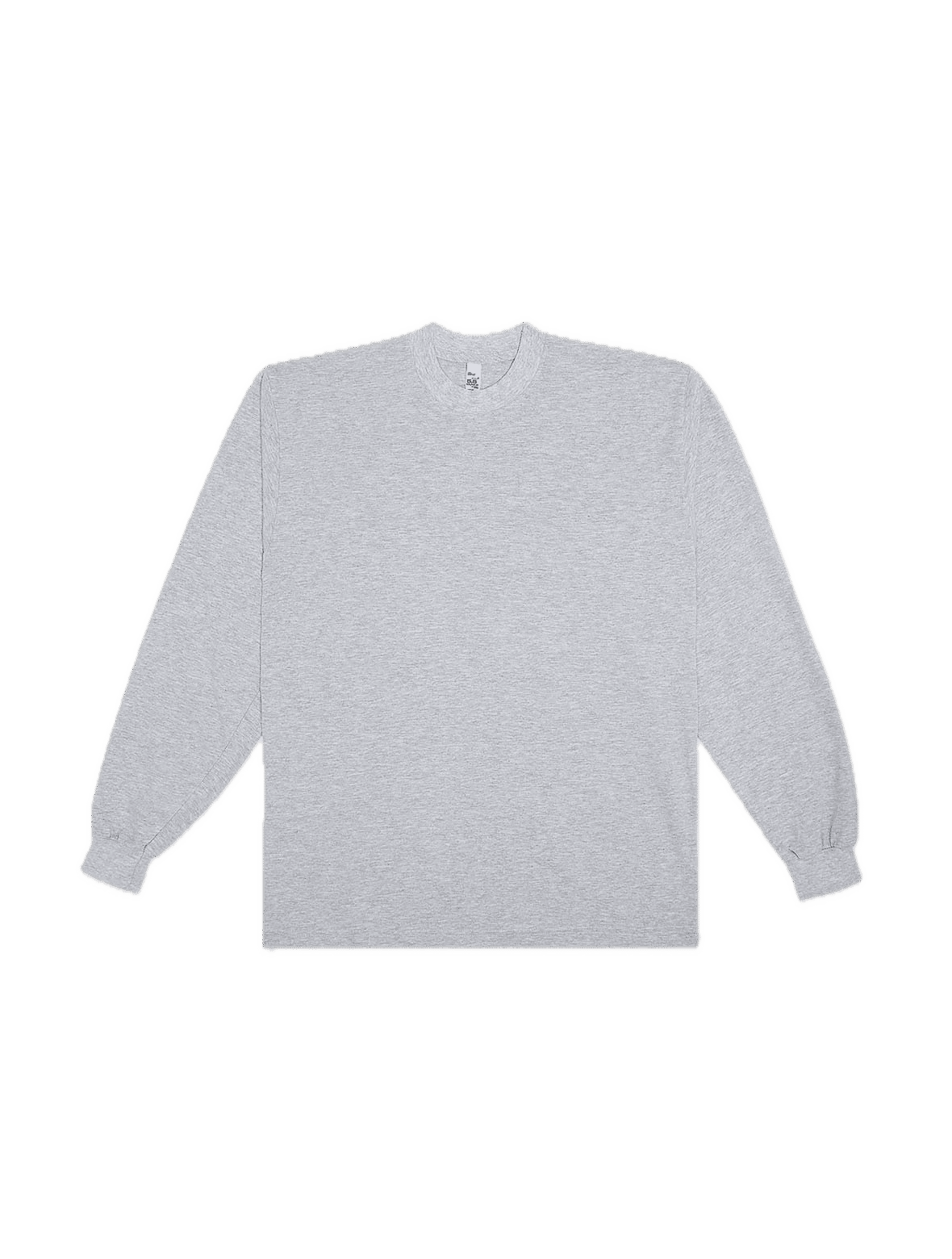 LA Apparel Long Sleeve Garment Dye Crewneck Shirt in Ash