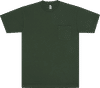 Am image of a Custom Los Angeles Apparel T Shirt With Pocket in Ivy!
