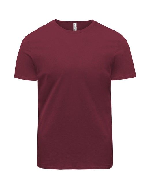 Threadfast Unisex Ultimate Cotton T Shirt in Burgundy