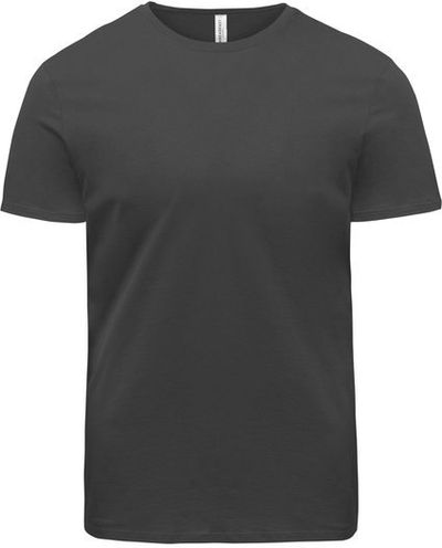 Am image of a Custom Threadfast Unisex Ultimate Cotton T Shirt in Coal!