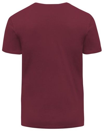 Am image of a Custom Threadfast Unisex Ultimate Cotton T Shirt in Burgundy!