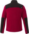 Am image of a Custom Roots73 Mens Briggspoint Micro Fleece Jacket in Dark Red/Black!
