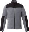 Am image of a Custom Roots73 Mens Briggspoint Micro Fleece Jacket in Charcoal Mix/Black!