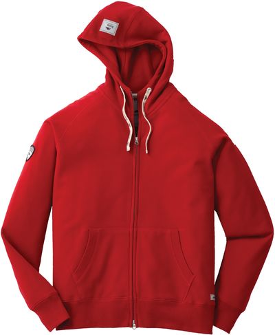 Am image of a Custom Roots73 Riverside Hoody in Cranberry!