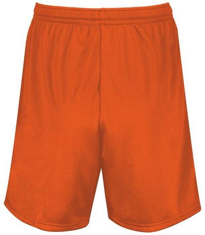 Am image of a Custom Augusta 7 Inch Modified Mesh Shorts in Orange!