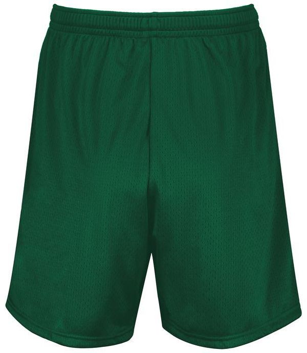Am image of a Custom Augusta 7 Inch Modified Mesh Shorts in Dark Green!