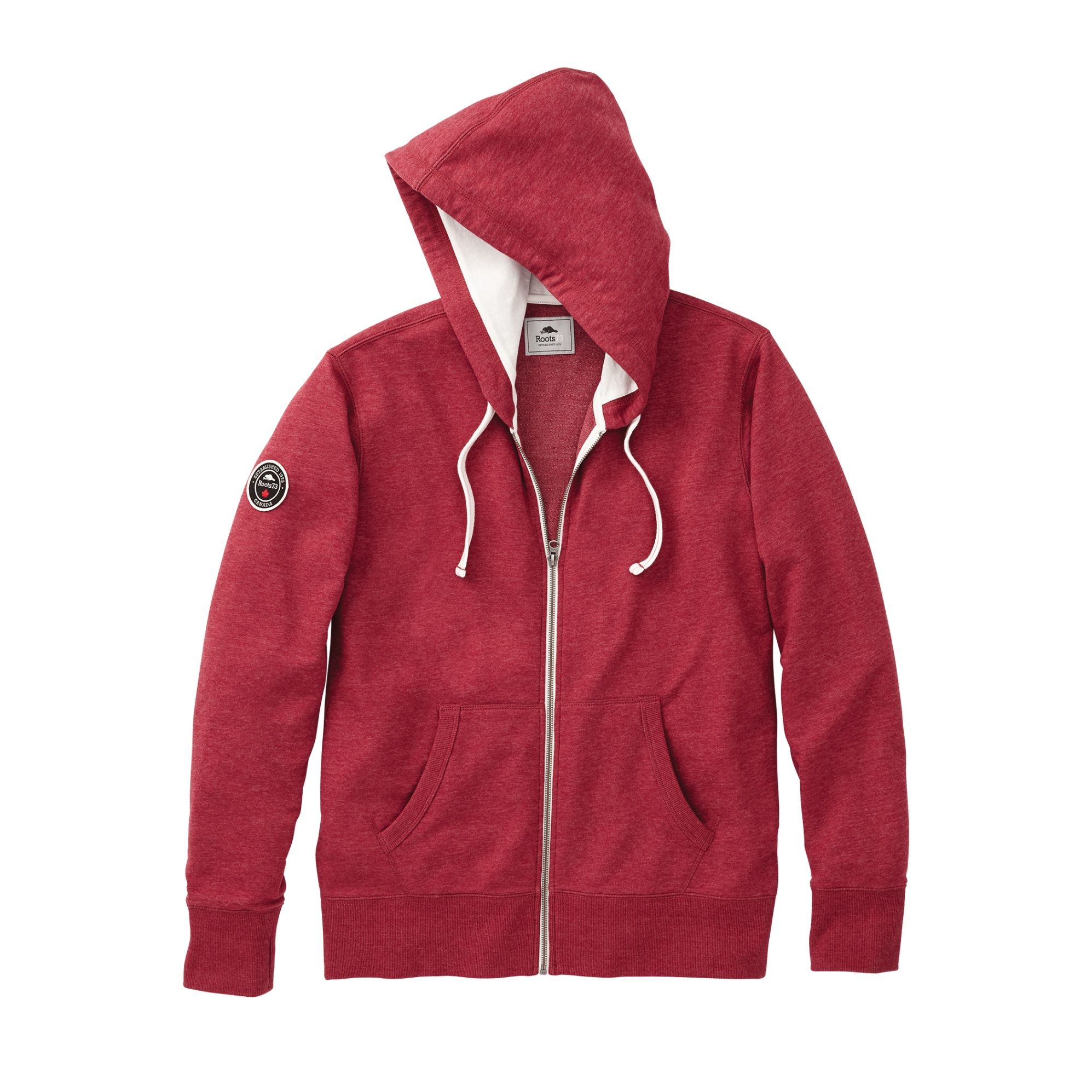 Roots73 Sandy Lake Hoody in Dark Red Heather