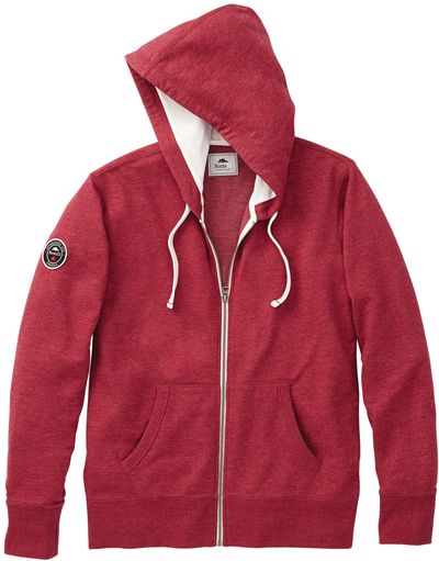 Am image of a Custom Roots73 Sandy Lake Hoody in Dark Red Heather!