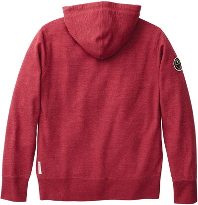 Am image of a Custom Roots73 Sandy Lake Hoody in Dark Red Heather!