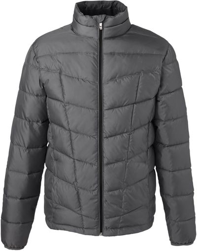 Am image of a Custom Spyder Men's Pelmo Insulated Puffer Jacket in Polar/Black!