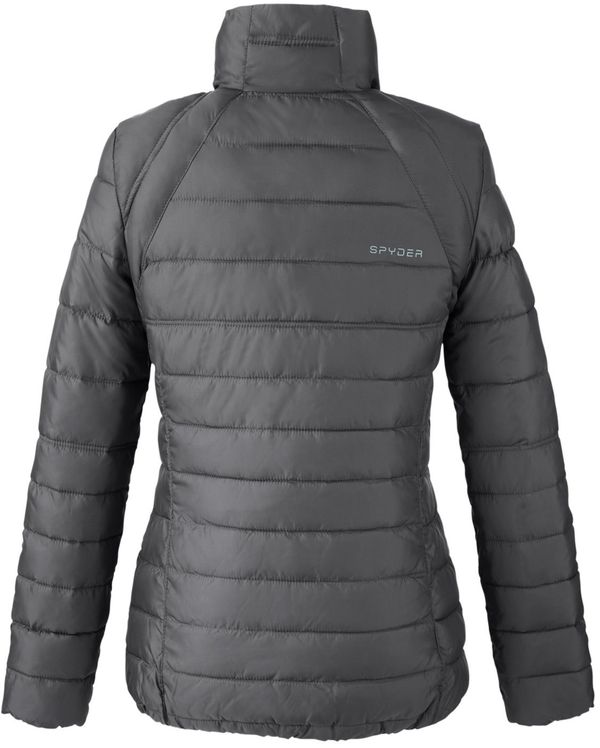 Am image of a Custom Spyder Ladies' Insulated Puffer Jacket in Polar/ Alloy!