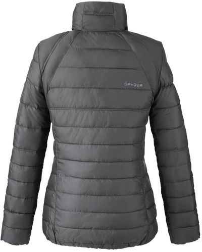 Am image of a Custom Spyder Ladies' Insulated Puffer Jacket in Polar/ Alloy!