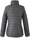Am image of a Custom Spyder Ladies' Insulated Puffer Jacket in Polar/ Alloy!