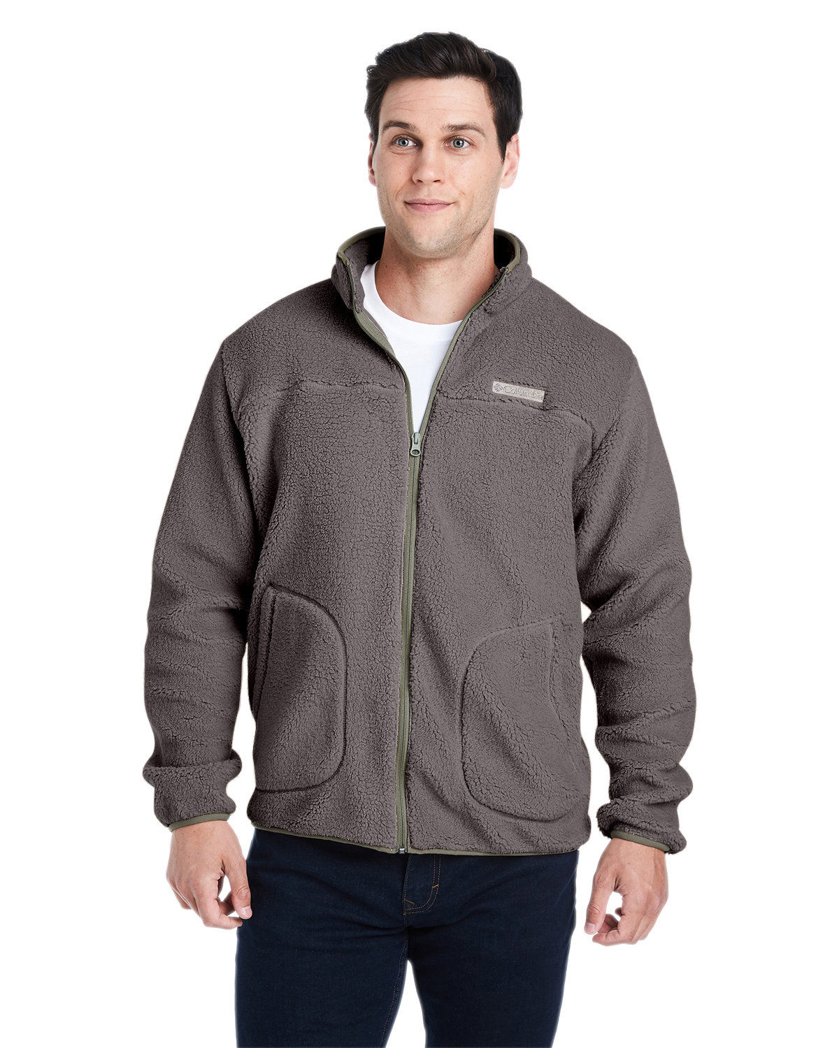 Columbia Men's Rugged Ridge™ II Sherpa Full Zip Fleece Jacket in City Grey Shark