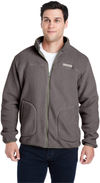 Am image of a Custom Columbia Men's Rugged Ridge™ II Sherpa Full Zip Fleece Jacket in City Grey Shark!