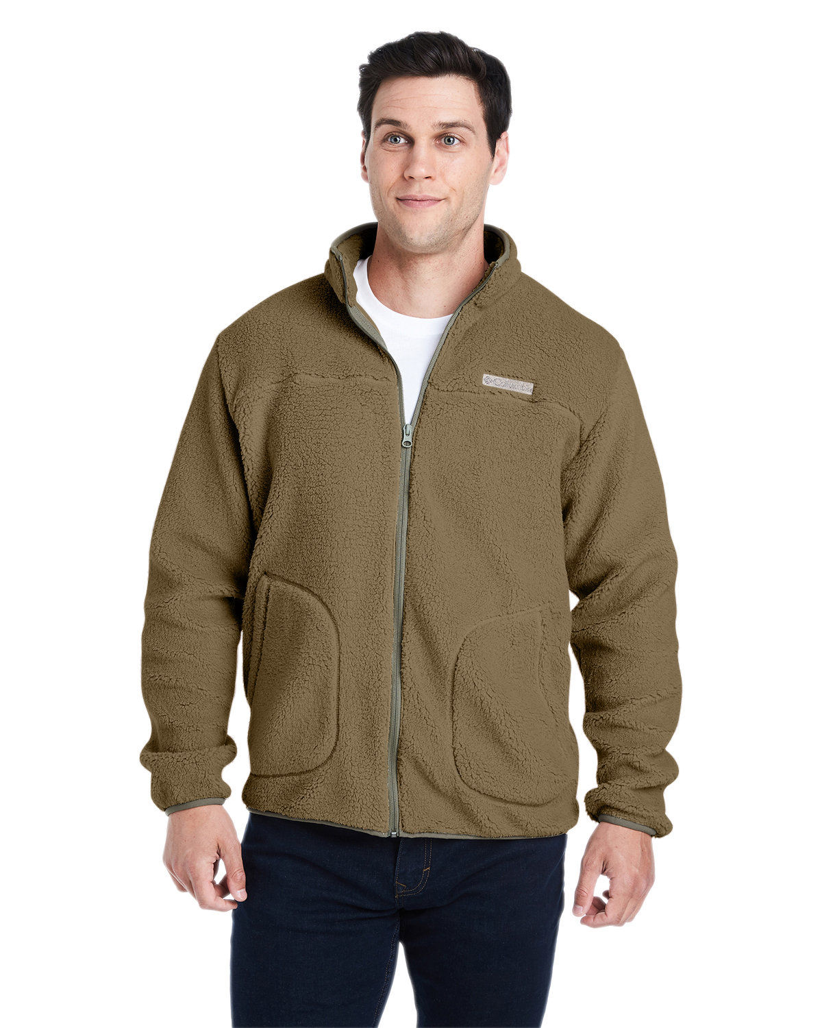 Columbia Men's Rugged Ridge™ II Sherpa Full Zip Fleece Jacket in Stone Grn Shark