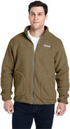 Am image of a Custom Columbia Men's Rugged Ridge™ II Sherpa Full Zip Fleece Jacket in Stone Grn Shark!