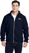Am image of a Custom Columbia Men's Rugged Ridge™ II Sherpa Full Zip Fleece Jacket in Collegiate Navy!