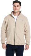 Am image of a Custom Columbia Men's Rugged Ridge™ II Sherpa Full Zip Fleece Jacket in Ancient Fossil!