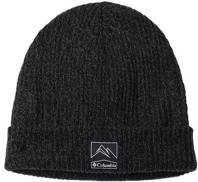 Am image of a Custom Columbia Whirlibird Cuffed Beanie in Black/Graphite Marble!