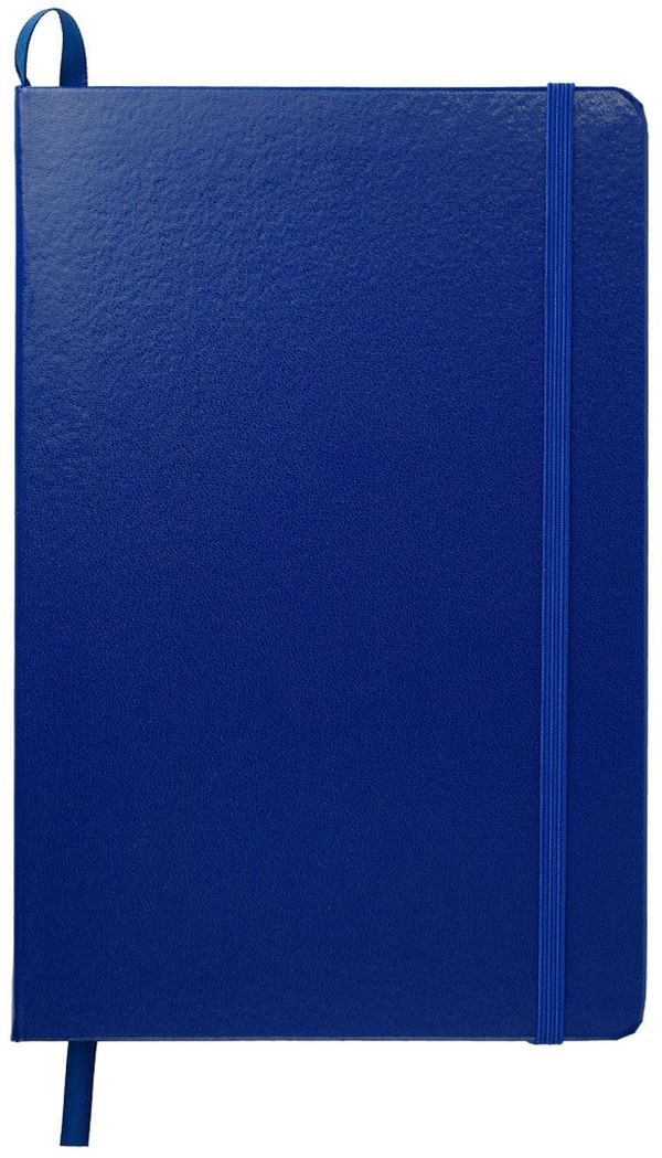 Am image of a Custom 5.5x8.5 Inch Ambassador Bound JournalBook in Blue!