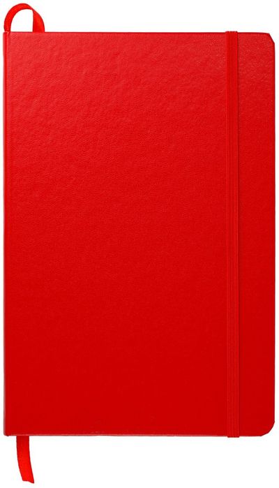 Am image of a Custom 5.5x8.5 Inch Ambassador Bound JournalBook in Red!